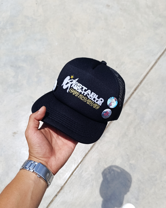 ESTABLO NIGHT CLUB Trucker Negra - ESTABLO HAT CLUB